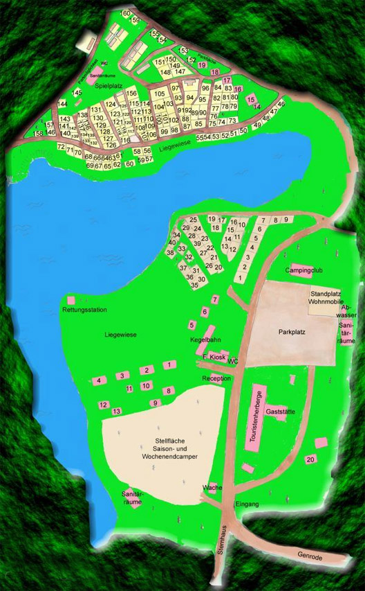 Camping Plan af harpiks Camp Bremer Teich